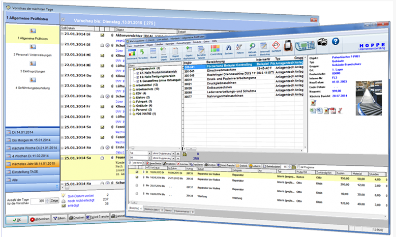 Wartungsplaner BGV Prüffristenmanagement Wartung, Instandhaltung, Instandhaltungssoftware, Instandhaltungsmanagement, Wartungsmanager, Wartungssoftware, Instandhaltungsleiter, Instandhaltungsplan, ISO, TPM, Prüffristenmanagement, Instandhaltungsplaner, Wartungsplanung, IPS, Software, BGV A3
