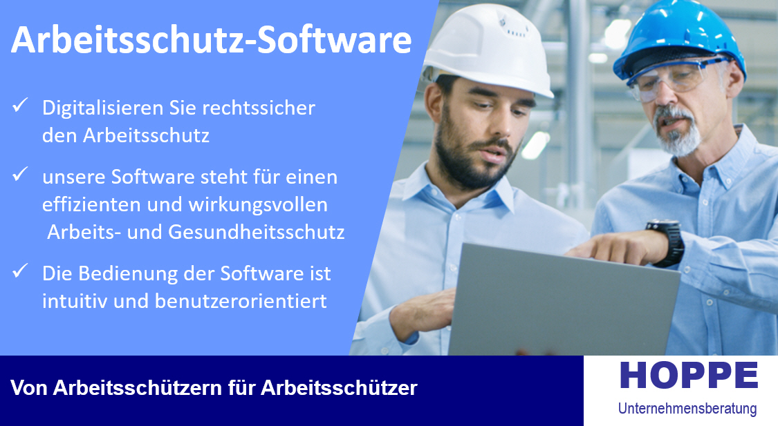 Arbeitsschutzsoftware Prfmanagement-Lsung fr mittelstndische Unternehmen. Datenbank fr den Arbeitsschutz.