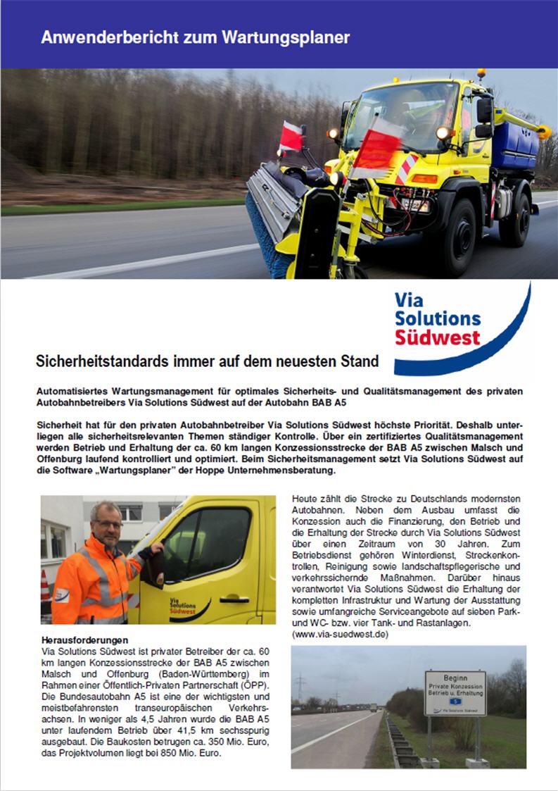 Via Solutions Südwest GmbH & Co. KG, Bühl Anwenderbericht