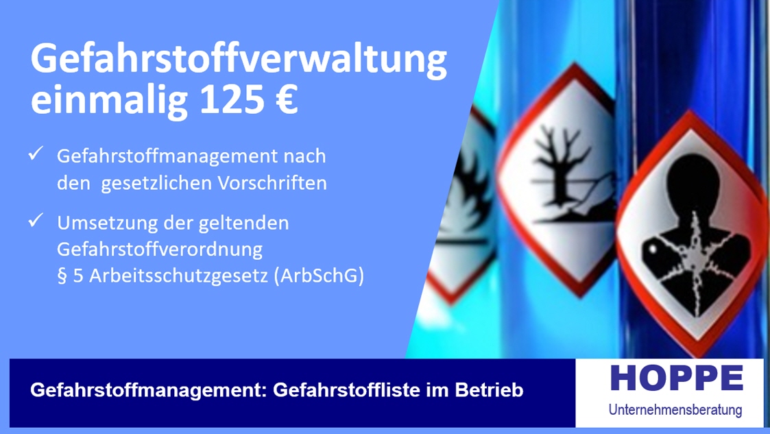 Gefahrstoffmanagement: Umsetzung der geltenden Gefahrstoffverordnung