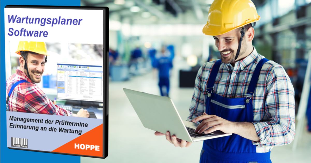 Wartungsplaner, damit die Wartung nicht vergessen wird erinnert die Software an den n�chsten Wartungstermin. Arbeitsschutz & Arbeitssicherheit Software