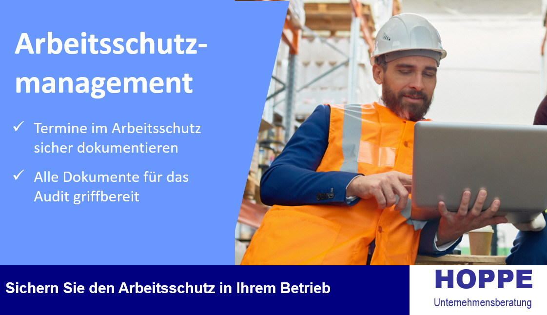 Arbeitsschutzmanagement Software in einer Datenbank.