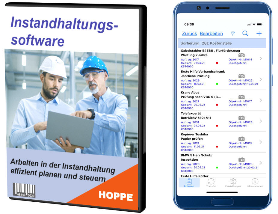 So stellen Sie auf mobile Instandhaltung um. iPhone app / android app zur Instandhaltungssoftware