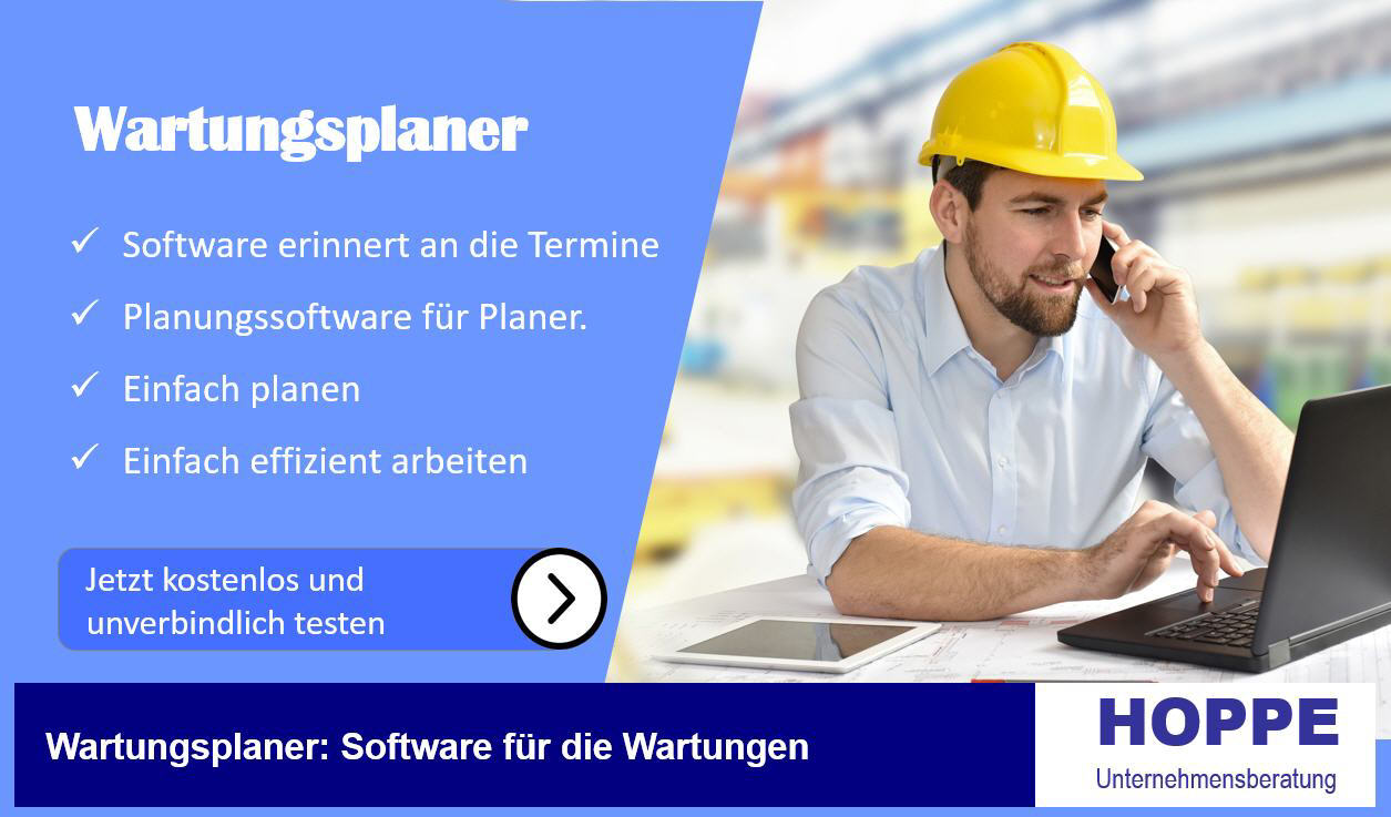 Software fr die befhigte Person - Wartungsplaner