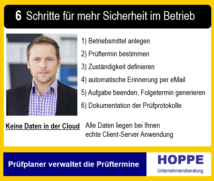 Bestellen Wartungsplaner Software von HOPPE, Bestellformular