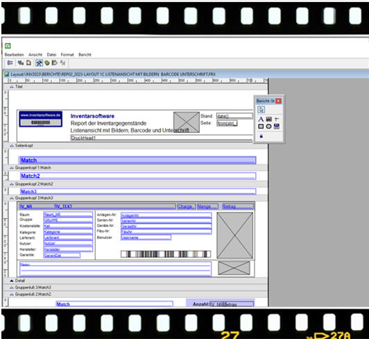 Video Druckausgabe: Reportgenerator - Layout der Druckausgabe ndern