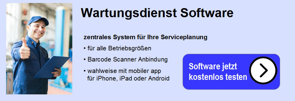 Wartungsdienst Software hat die Wartungsberichte und Protokolle griffbereit