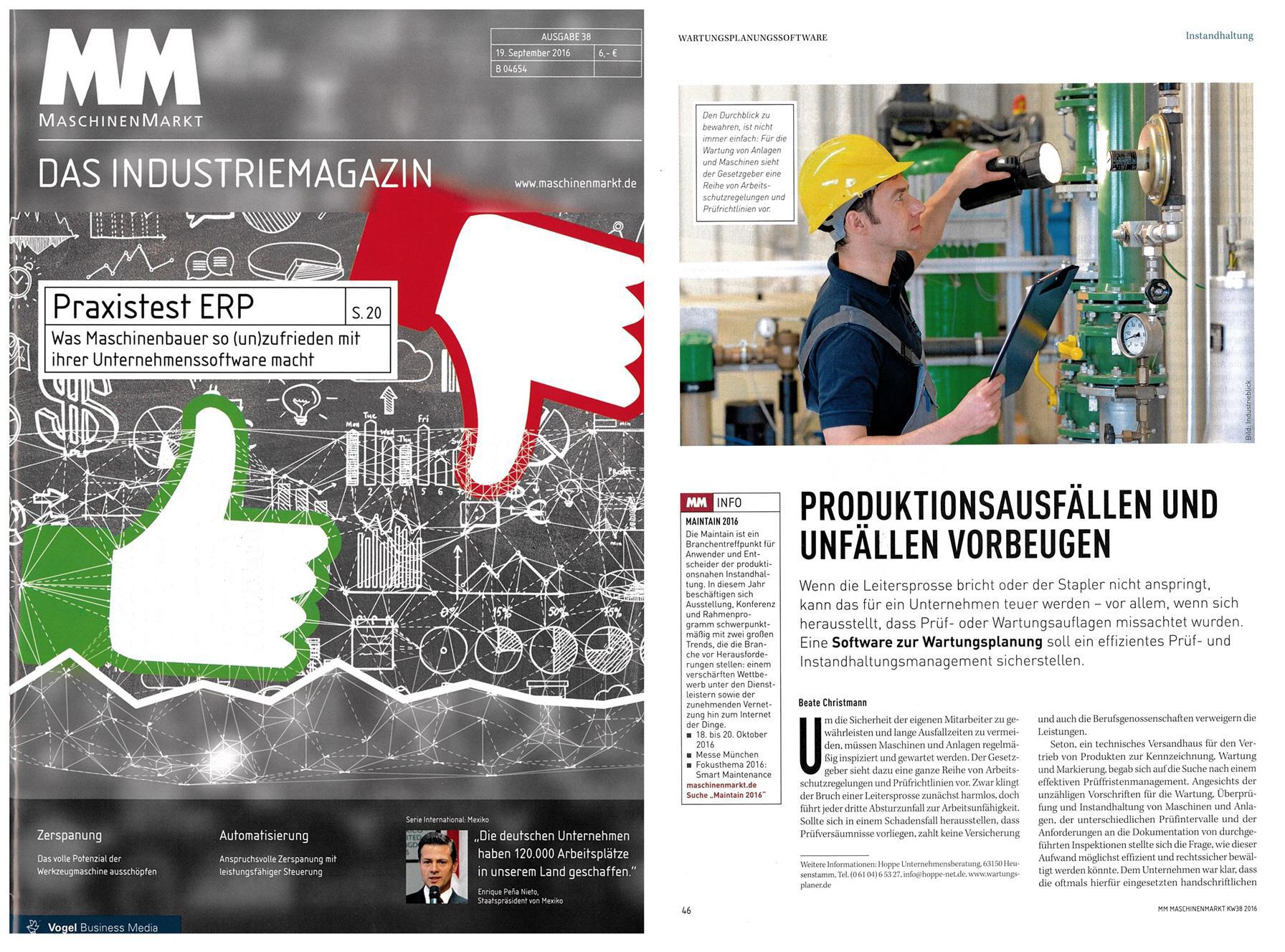 MM-Maschinenmarkt 2016-09, Das Industriemagazin