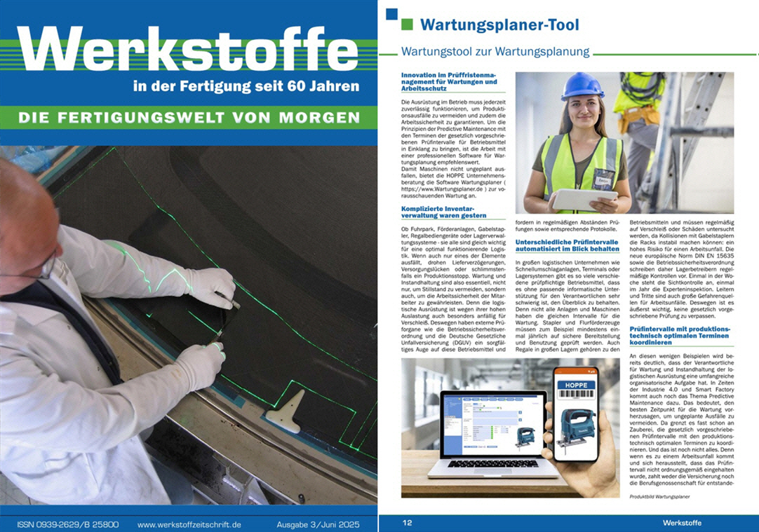 Werkstoffe in der Fertigung  HW Verlag / 06-25 Wartungsprogramm zur Wartungsplanung